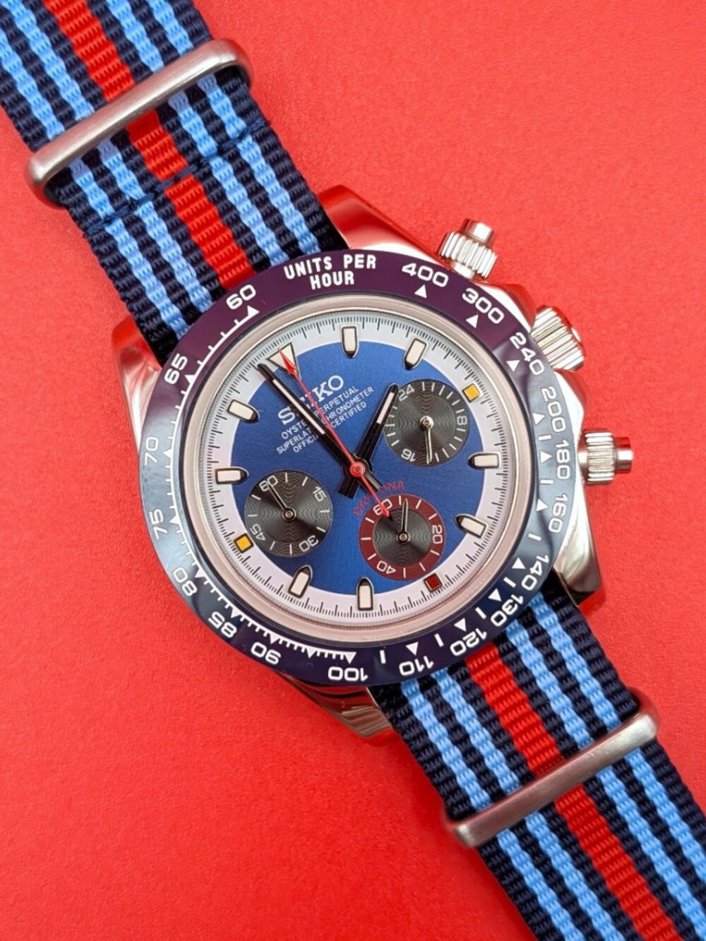 Seiko MOD | Martini Inspired Chronograph | VK63 quartz movement - Picture 4 of 12